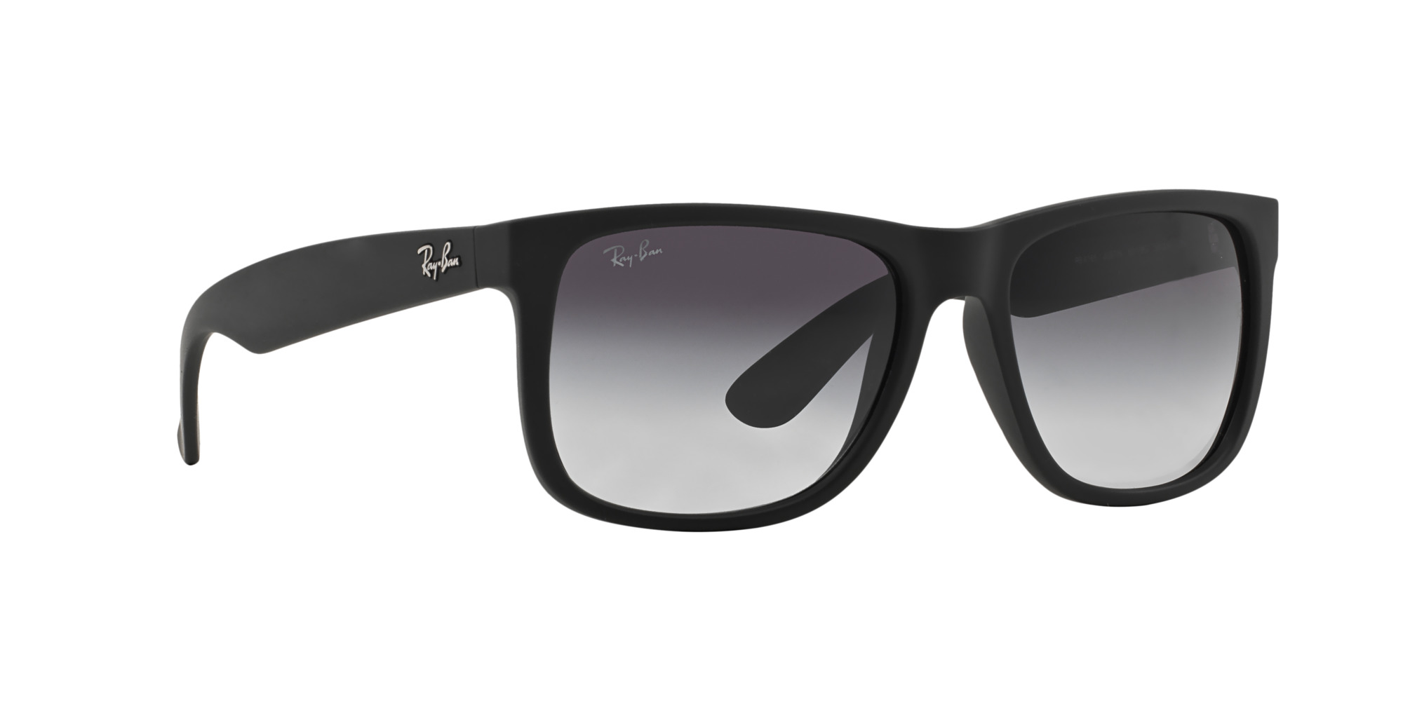 ray ban 4165 justin 601 8g matte black rubber sunglasses