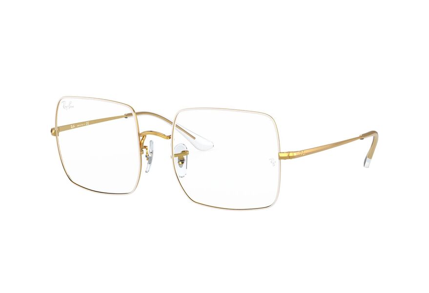 RAY-BAN SQUARE RX1971V » WHITE ON LEGEND GOLD