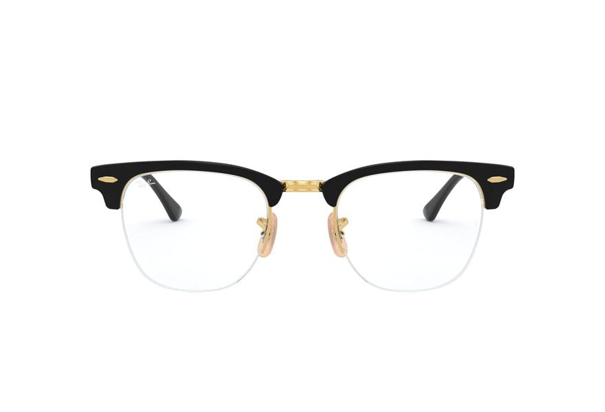 RAY-BAN CLUBMASTER METAL » GOLD ON TOP BLACK