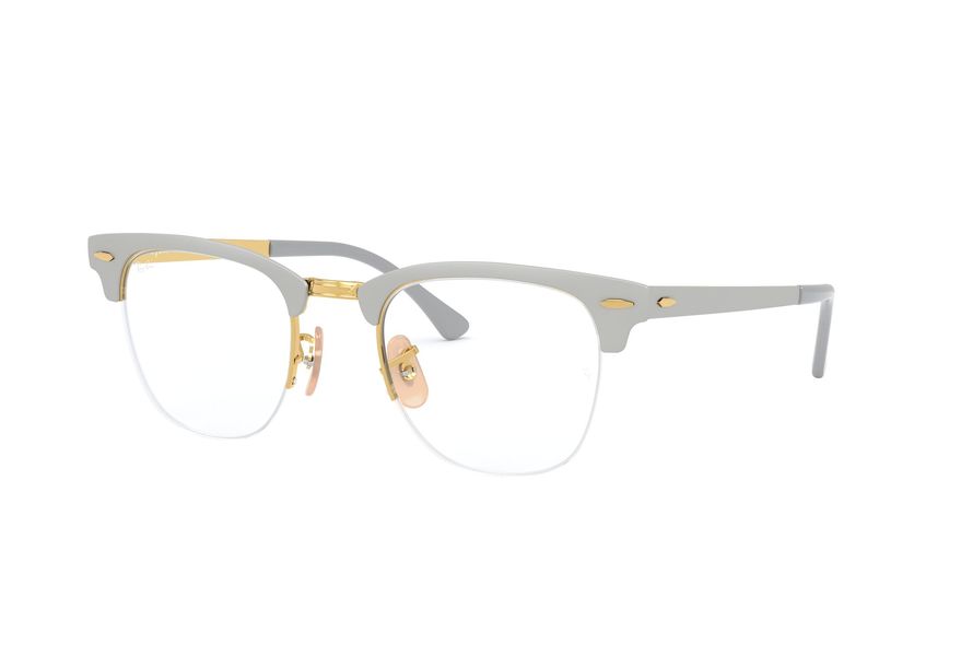RAY-BAN CLUBMASTER METAL » GOLD ON TOP MATTE GREY