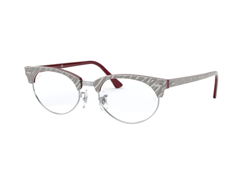 RAY-BAN RX3946V » TOP WRINKLED GREY ON BORDEAUX