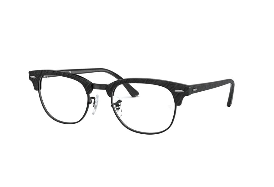 RAY-BAN RX5154 CLUBMASTER » TOP WRINKLED BLACK ON BLACK